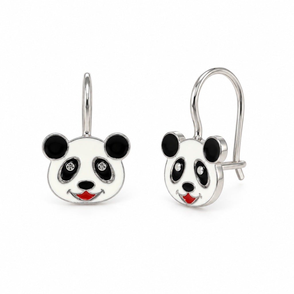 Minđuše Panda sa Cirkonima - Srebro 925
