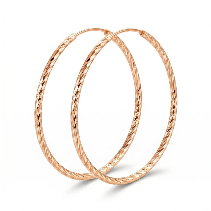 Velike Rose Gold Alke sa Radom - Srebro 925