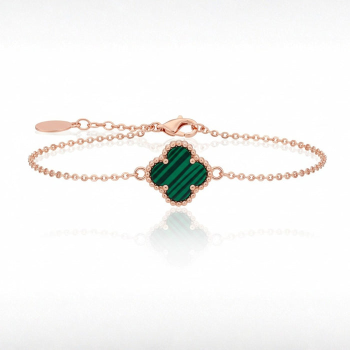 Zelena Detelina Narukvica Rose gold - Srebro 925