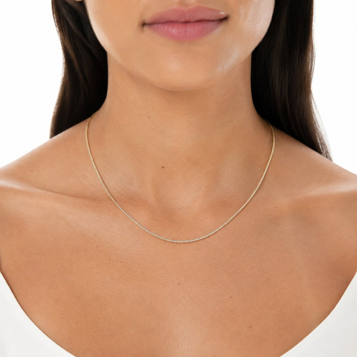 Pozlaćena Teniska Ogrlica - Srebro 925