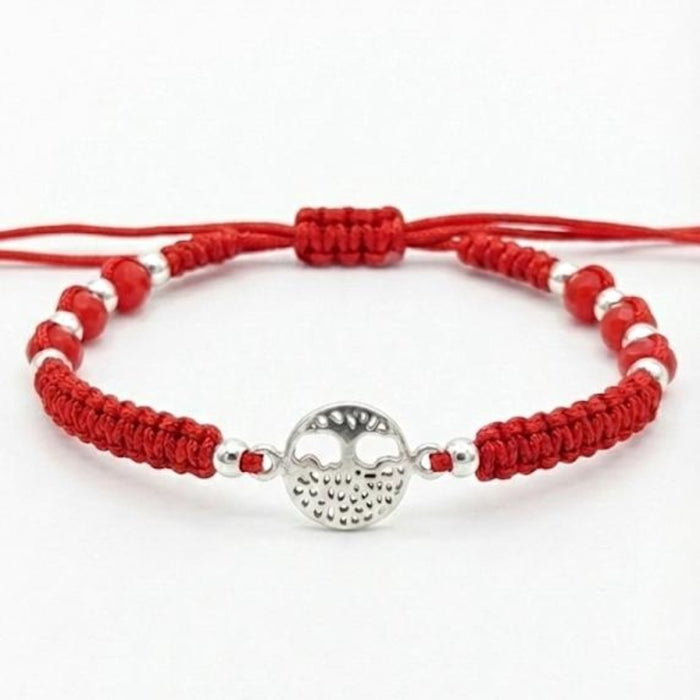 Narukvica Crveni Konac Drvo Života - Srebro 925