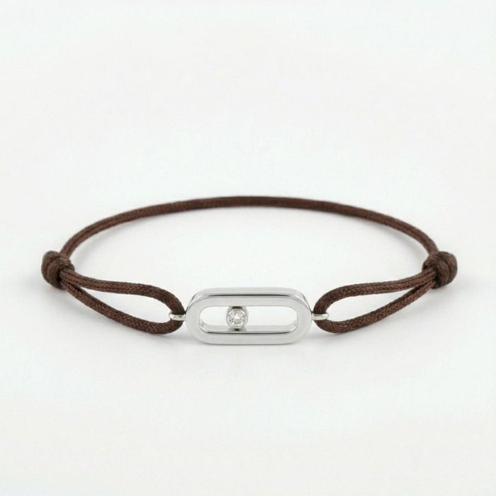 Narukvica Braon Konac Single Move - Srebro 925