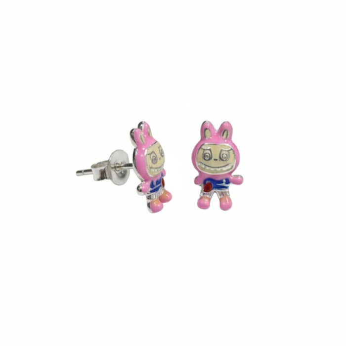 Srebrne Minđuše Labubu Pink – Srebro 925