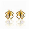 Pozlaćene Minđuše Lucky Clover Sparkle – Srebro 925