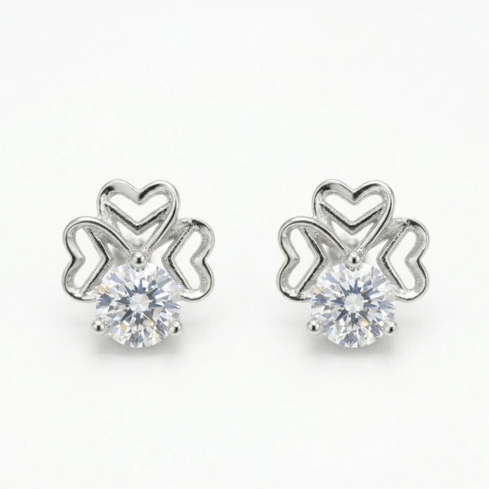Srebrne minđuše Triple Heart Sparkle - Srebro 925