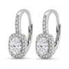 Srebrne Minđuše na Kopču Diamond Halo - Srebro 925