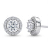 Srebrne Minđuše Halo Diamond – Srebro 925