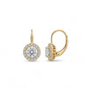 Pozlaćene Minđuše Classic Diamond Halo - Srebro 925