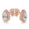 Rose Gold Minđuše Suza Halo – Srebro 925