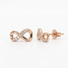 Minđuše Beskonačnost Rose Gold sa Cirkonima - Srebro 925
