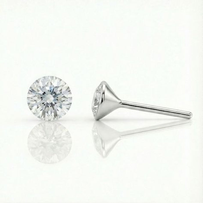 Medicinske Minđuše Okrugli Cirkon - Srebro 925