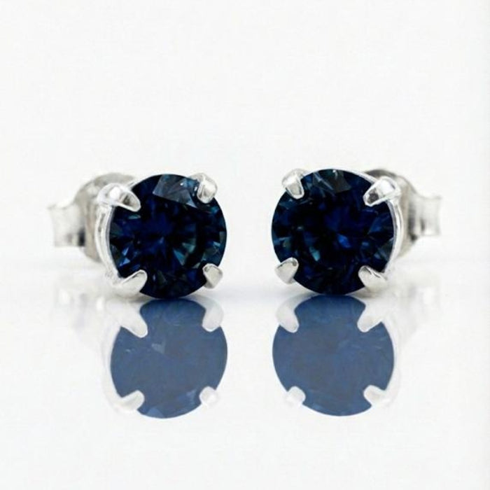 Medicinske Minđuše Teget Cirkon - Srebro 925