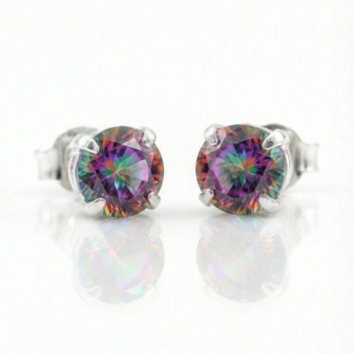 Medicinske Minđuše Duga Cirkon - Srebro 925