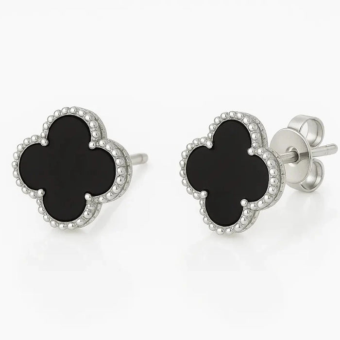 Van Cleef Minđuše Detelina Srebrne Crne