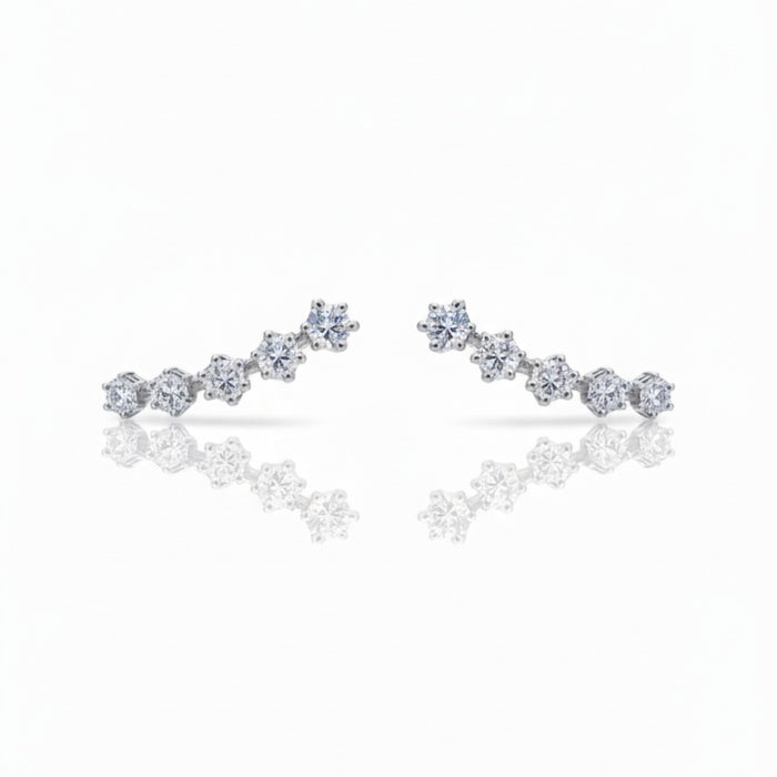 Minđuše Penjalice sa Cirkonima - Srebro 925