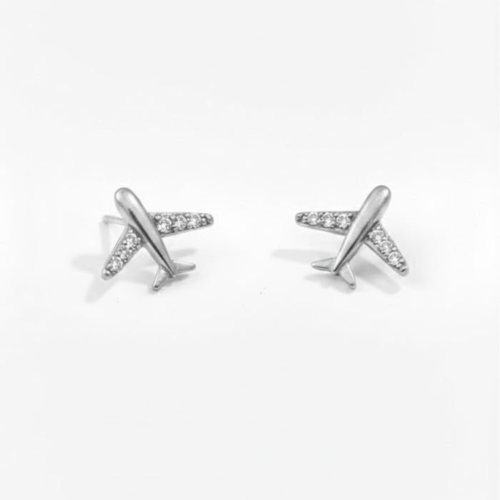 Srebrne Minđuše Avion - Srebro 925