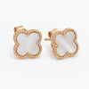 Minđuše Detelina Bele - Rose Gold Srebro 925