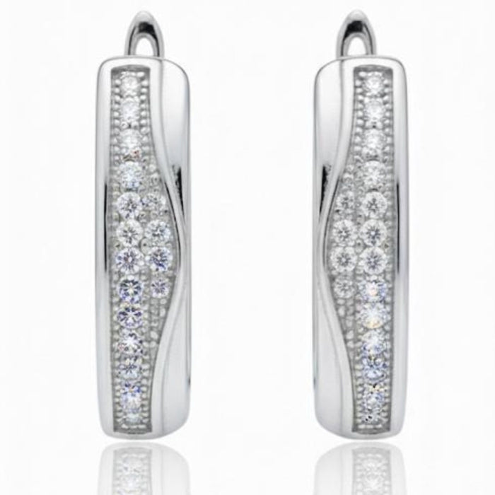 Srebrne Alke na Klipsu sa Cirkonima - Srebro 925