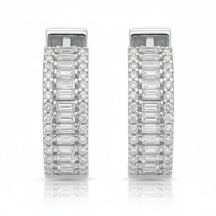 Minđuše Baguette Cirkoni - Srebro 925