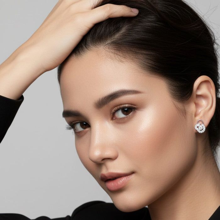 Minđuše "Srećna Potkovica" sa Cirkonima - Srebro 925