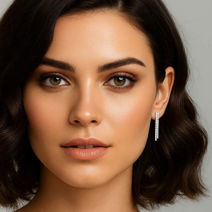 Viseće Minđuše 2 Reda Cirkona