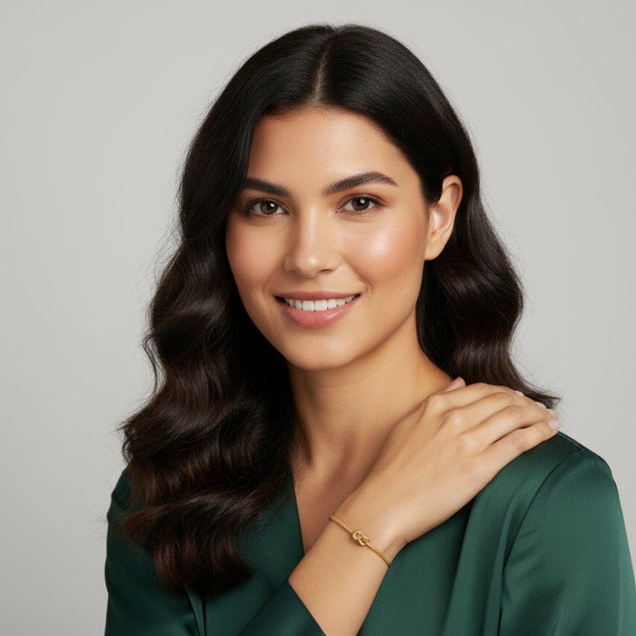 Narukvica Čvor - Pozlaćeno Srebro 925