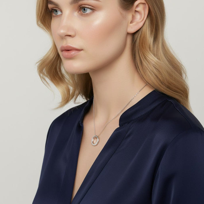 Ogrlica Krug sa Cirkonima - Srebro 925