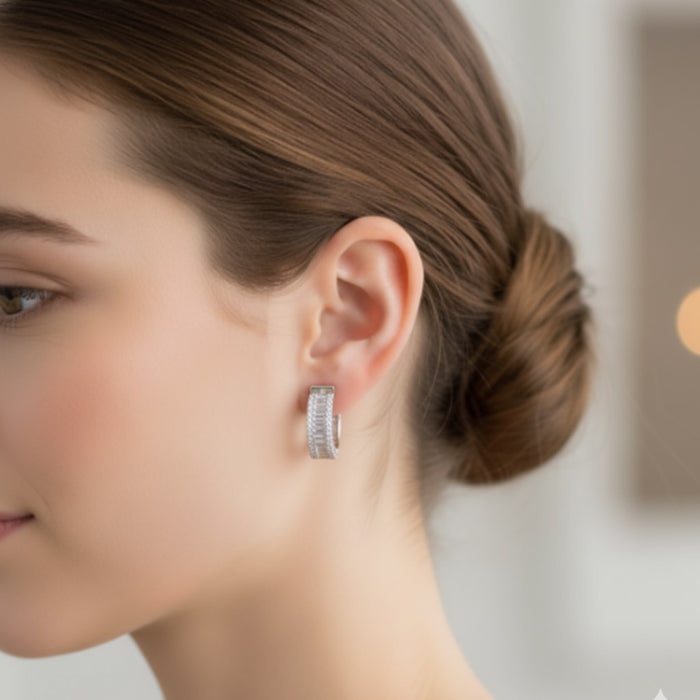 Minđuše Baguette Cirkoni - Srebro 925