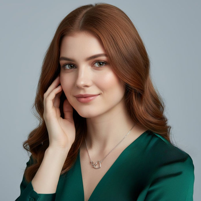 Ogrlica Srce i Infinity Beskonačno - Srebrna