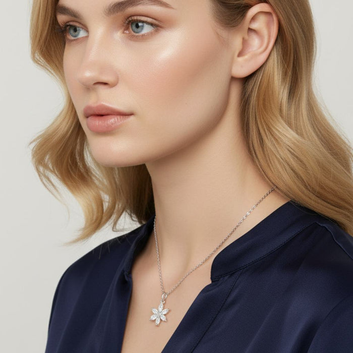 Ogrlica Srebrni Cvet - Srebro 925 sa Cirkonima