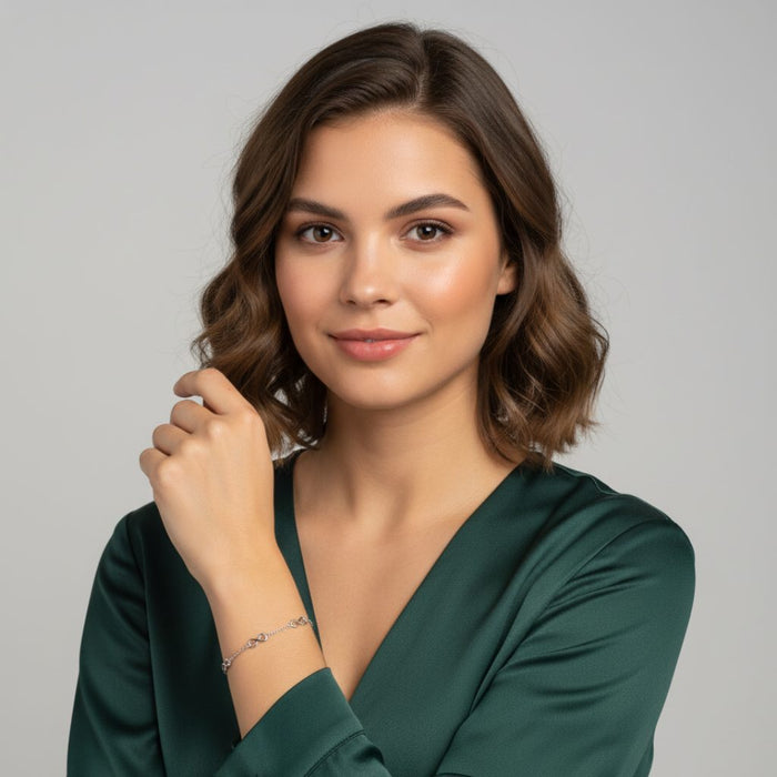 Narukvica sa 3 Simbola Beskonačnosti - Srebro