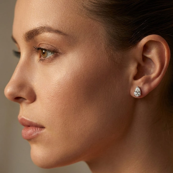 Srebrne Minđuše Pear Cut Sparkle – Srebro 925