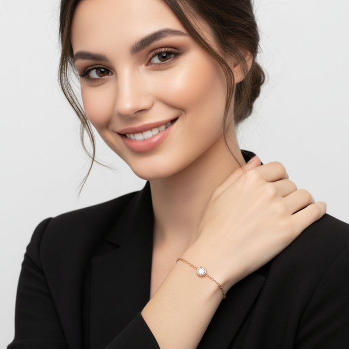 Rose Gold Narukvica Srebro 925 sa Cirkonom