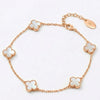 Rose Gold Narukvica sa 5 Detelina - Srebro 925