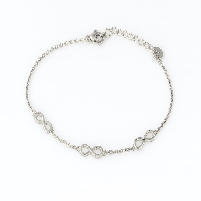Narukvica sa 3 Simbola Beskonačnosti - Srebro