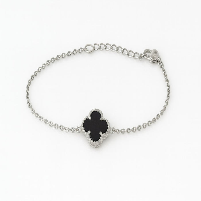 Van Cleef Narukvica Detelina Srebrna Crna
