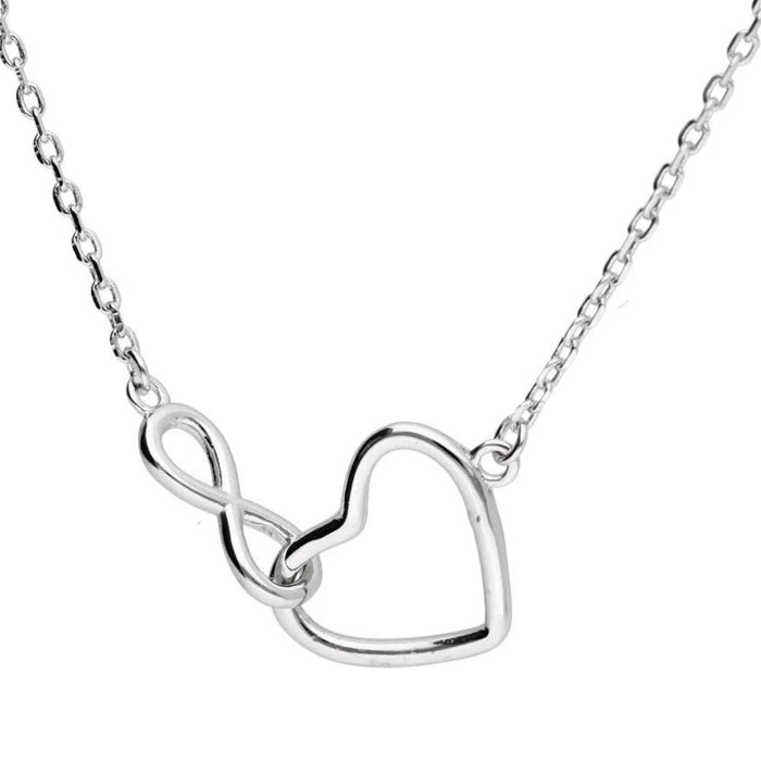 Ogrlica Srce i Infinity Beskonačno - Srebrna