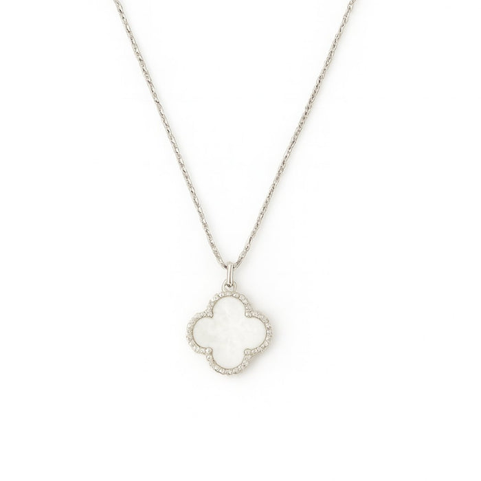 Van Cleef Ogrlica Detelina Srebrna Bela