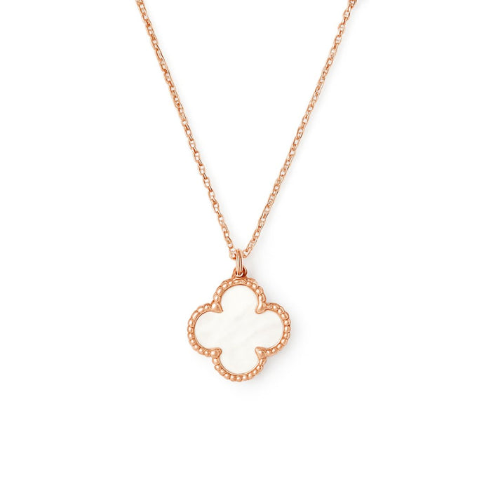 Van Cleef Ogrlica Detelina Srebrna Rose Gold Bela