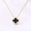 Crna ogrlica Detelina Onyx Sparkle Gold - Srebro 925