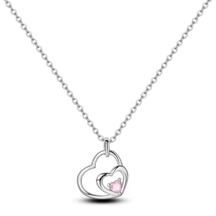 Srebrna ogrlica Triple Heart - Srebro 925