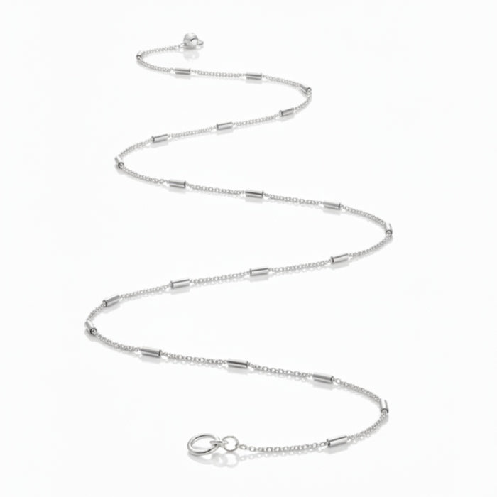 Ogrlica sa Cilindričnim Elementima - Srebro 925