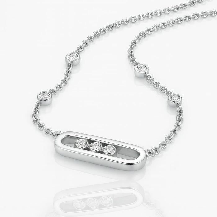 Ogrlica Trio Move  - Srebro 925