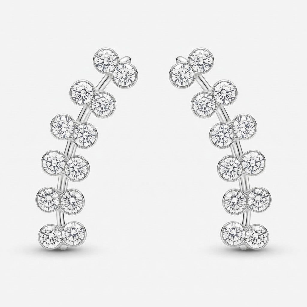 Srebrne Minđuše Penjalice Sparkle - Srebro 925