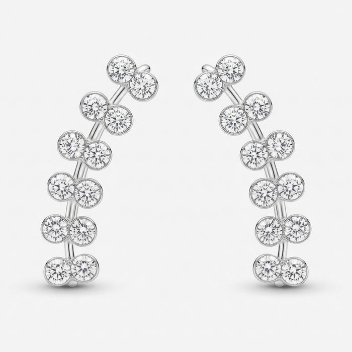 Srebrne Minđuše Penjalice Sparkle - Srebro 925