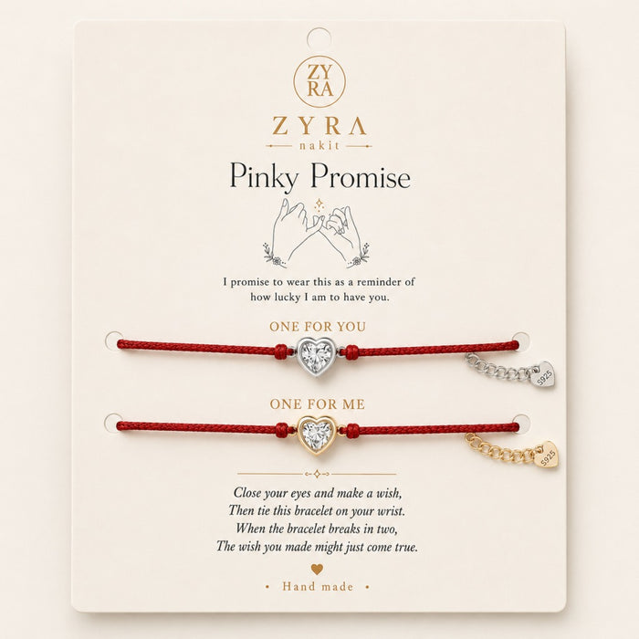Pinky Promise Set Narukvica sa Srcem - Srebro 925