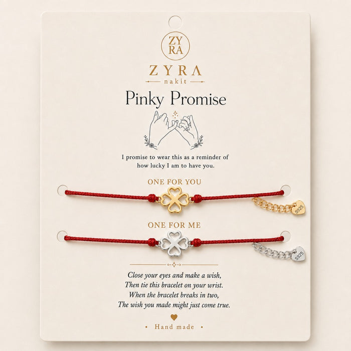 Pinky Promise Set Narukvica Detelina - Srebro 925