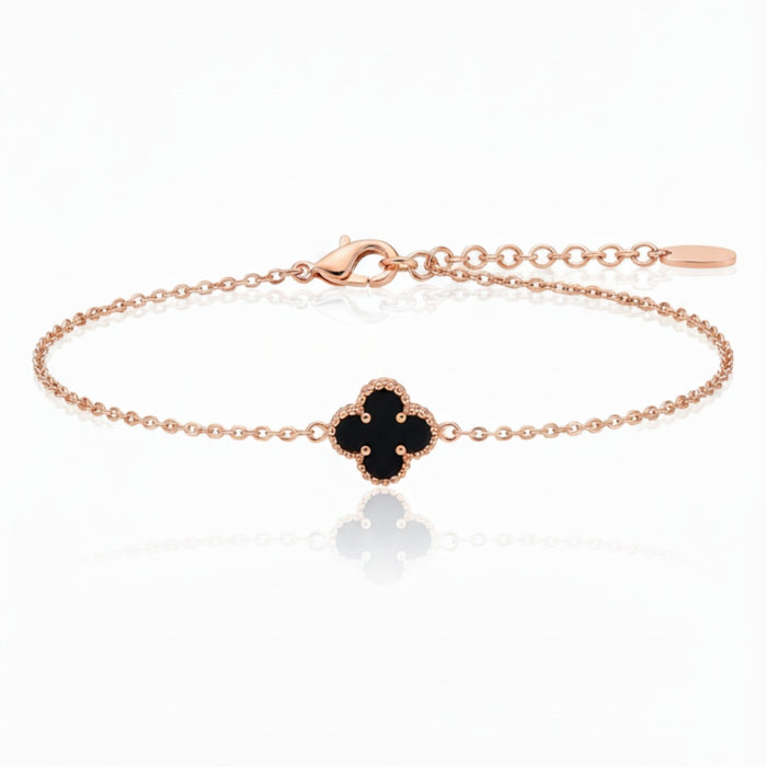 Rose Gold Narukvica Crna - Srebro 925