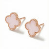 Rose Gold Minđuše Detelina sa Roze Sedefom - Srebro 925