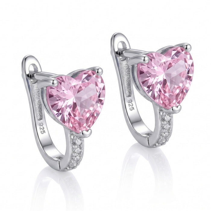 Minđuše Roze Srce - Srebro 925